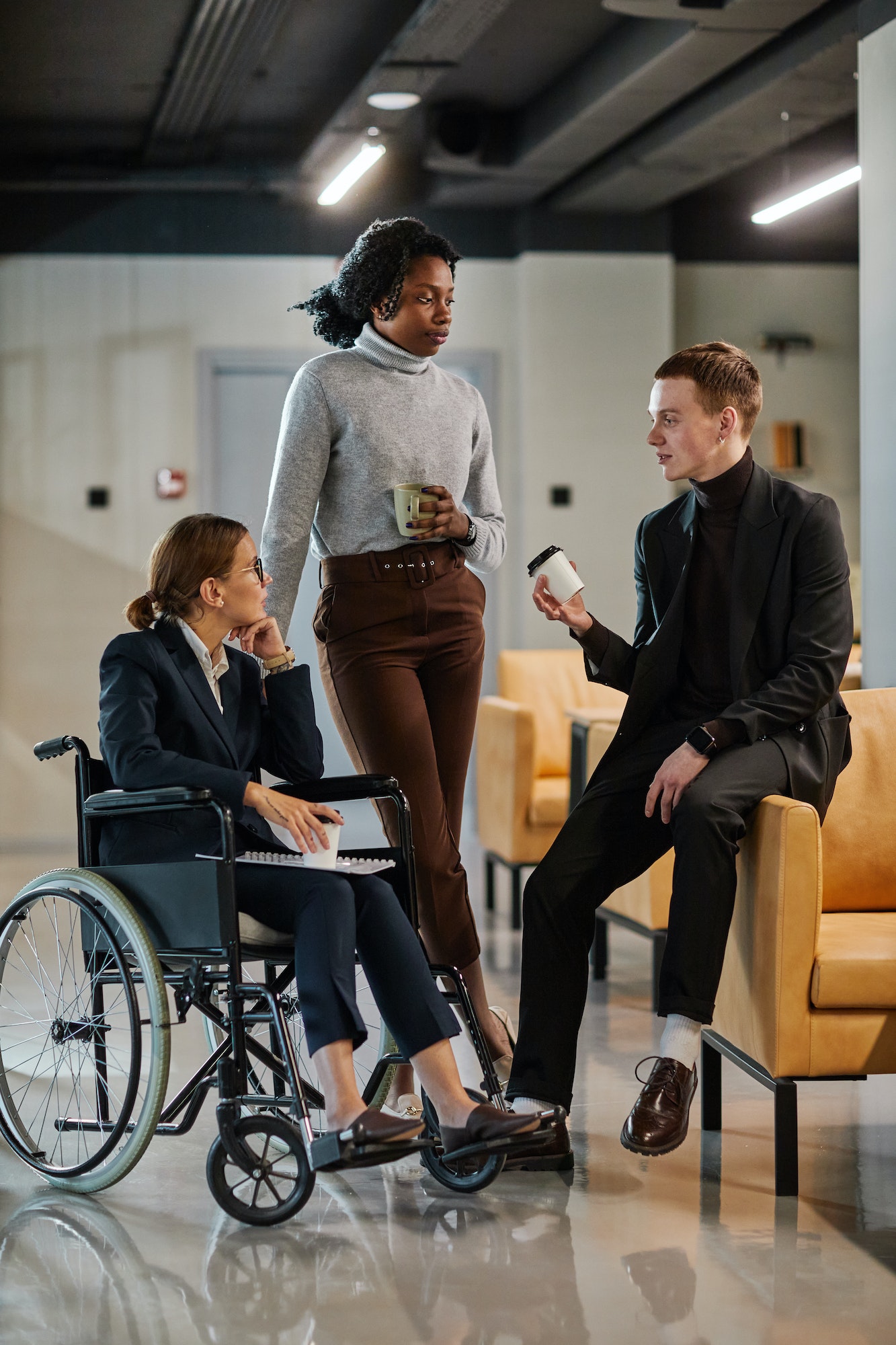 Diverse Business Team in Office Vertical